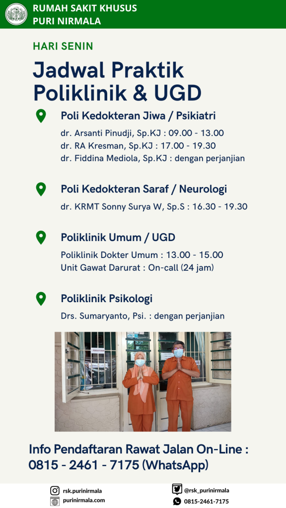 Jadwal Praktek Dokter RSK Puri Nirmala Yogyakarta