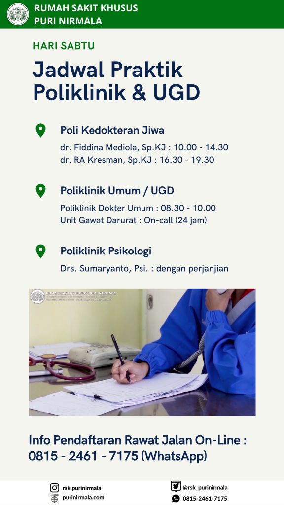 Jadwal Praktek Dokter RSK Puri Nirmala Yogyakarta